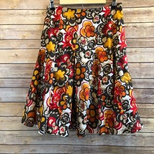 Josephine Chaus Retro Floral Print Skirt Size 6